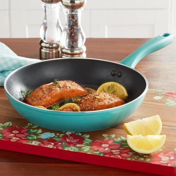 🌺 New The Pioneer Woman Teal 10” Skillet / Frying Pan - Picture 3 of 6